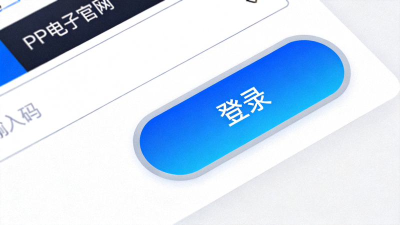 PP电子官网登录按钮特写截图，展示登录按钮的位置和样式