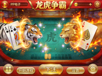 PP电子热门游戏龙虎争霸的游戏截图，展示游戏界面和特效